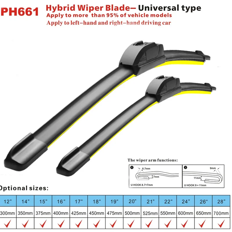 Car Front Wiper Blade For Toyota Prius C Aqua NHP10 2011~2021 Windscreen Windshield Windows Car Wiper 2020 2019 2018 3