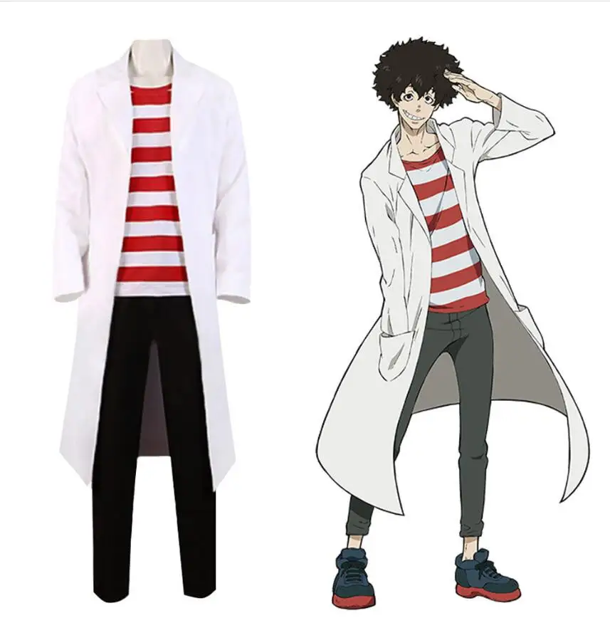 

Anime Enn Enn No Shouboutai Fire Force Tamaki Kotatsu Cosplay Viktor Licht Costume Doctor Cloak Coat Tshirt Pants Uniform Suit