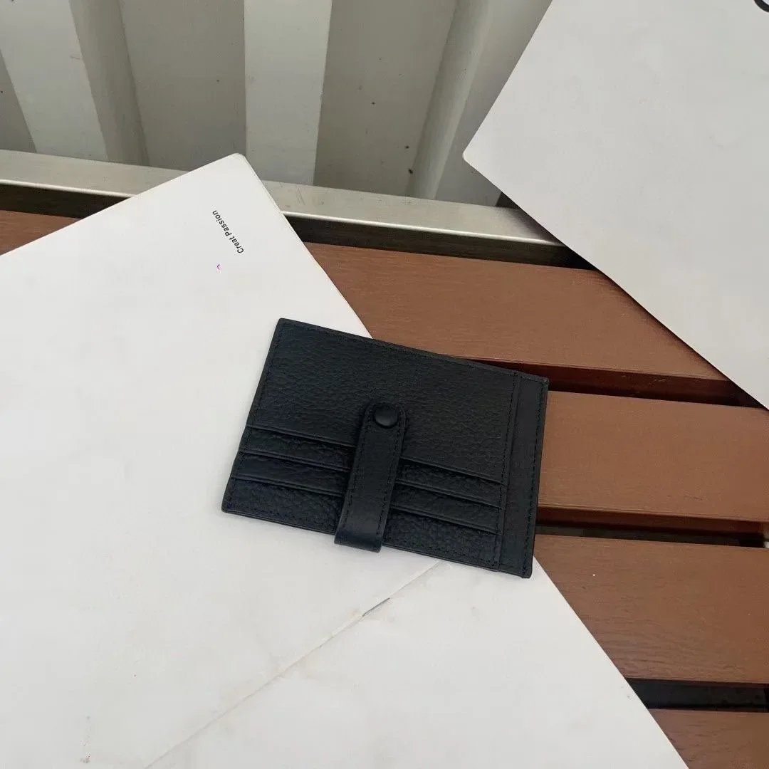 여성용 진짜 가죽 컴팩트 카드홀더, 초박형 미니 지갑, 심플한 탑 레이어 암소 가죽 카드 클립, 원피스 ID 홀더