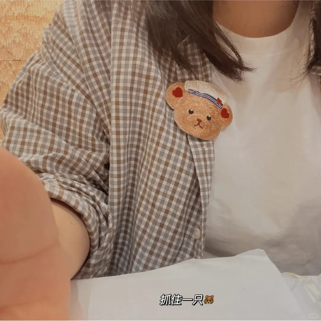 플라워 노즈 테디베어 리틀베어 컬렉션 자수 헤어핀