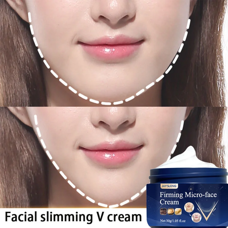 V-Shape Face Slimming Cream Effective Lifting Up V Double Chin Cheek Slimming Firming Reshaped Face Counter Anti-aging Skin Care