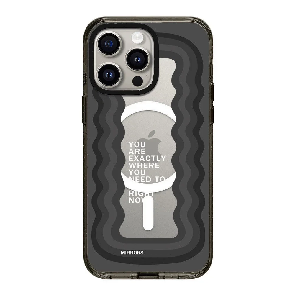 2.0 Version Acrylic Upgrade Border MagSafe Wave Phone Case Cover for IPhone 11 12 13 14 15 Pro Max Case for IPhone 14 Pro Max