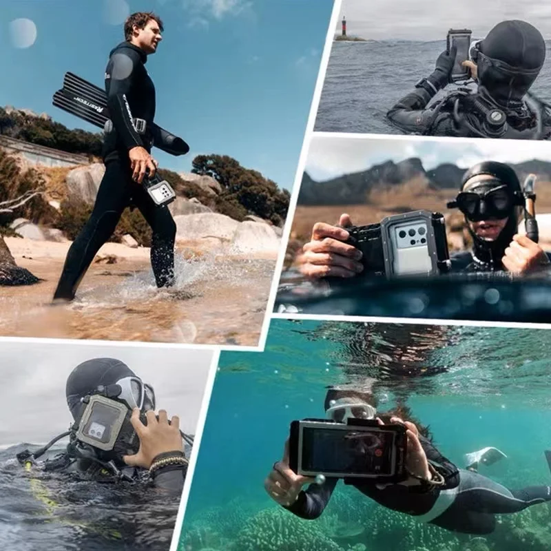 Divevolk Seatouch 4 Max Waterproof Diving Underwater Photography Phone Housing Case 60m For Iphone 14 13 12 Series Sumsung cover