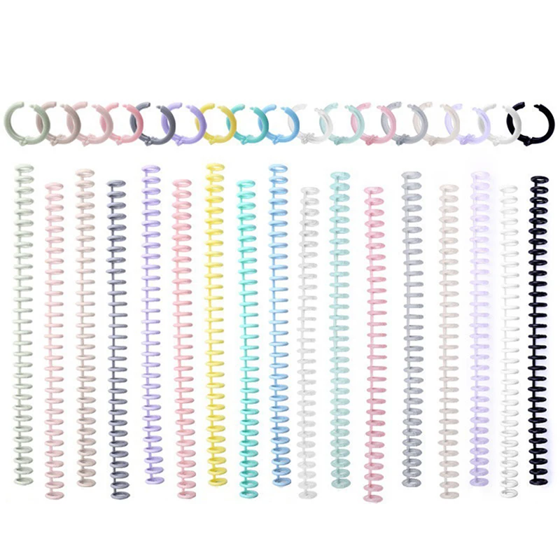 30 Holes 12mm/22mm Loose-leaf Plastic Binding Ring Spring Spiral Rings Binder Strip DIY For A4 Paper Notebook Stationery plastic binding rings loose leaf binding coil