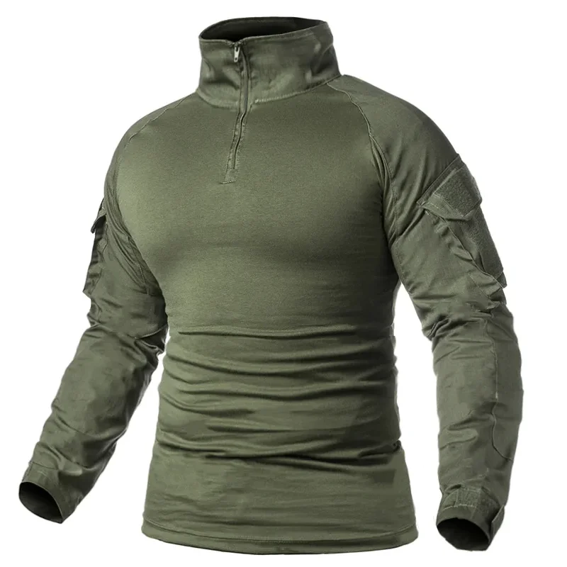 Combat Shirts Camouflage Hoodie Men Outdoor Jacket Men's Outdoor Sport Tactical Hunting Climbing Elbow Pads Shirt