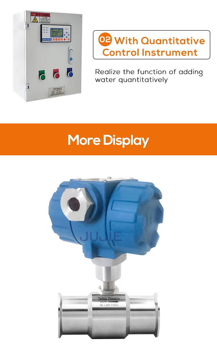 Liquid Turbine Flow Meter 4-20mA Water Flow Meter 24V Oil Water Diesel Alcohol F