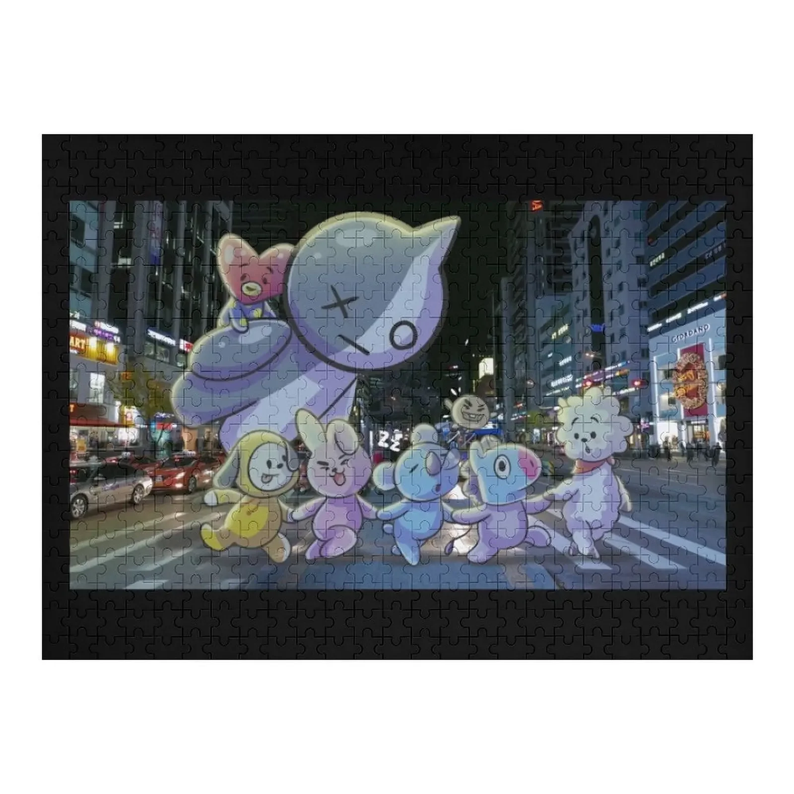 Night in Seoul Jigsaw Puzzle Personalised Anime Puzzle