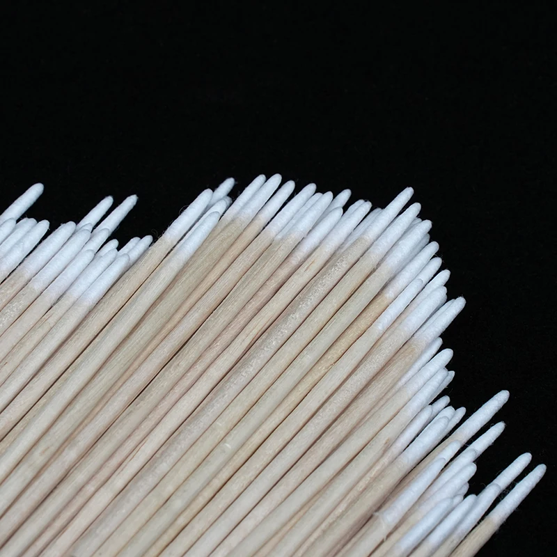 300Pcs Nails Wood Cotton Swab Clean Sticks Nail Polish Remover Art Tools Wooden Cotton Head Manicure Corrector Nail Polish Tool BEST SELLERS
