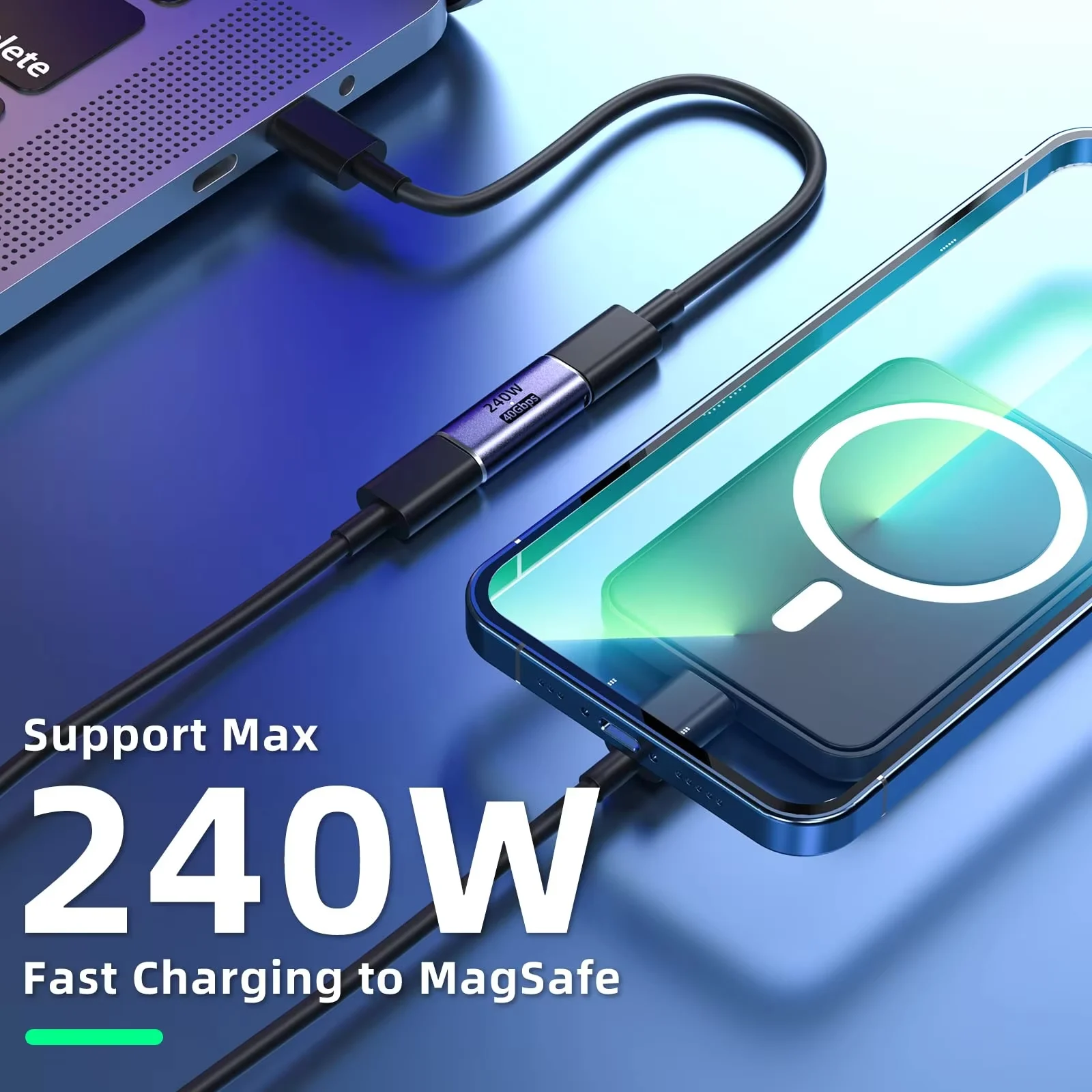 Type C Adapter USB C Female to Female Adapter PD 240W 40Gbps 8K 60hz Video Compatible Thunderbolt 4/3 MacBook Pro/Air iPad USB-C HUB