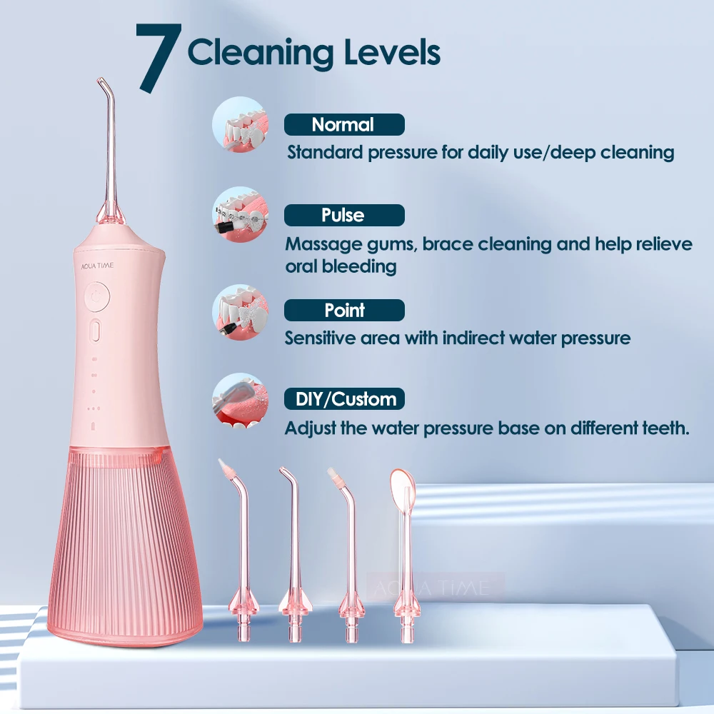 Dental Jet Care Water Flosser 7 Modes Oral Irrigator Rechargeable