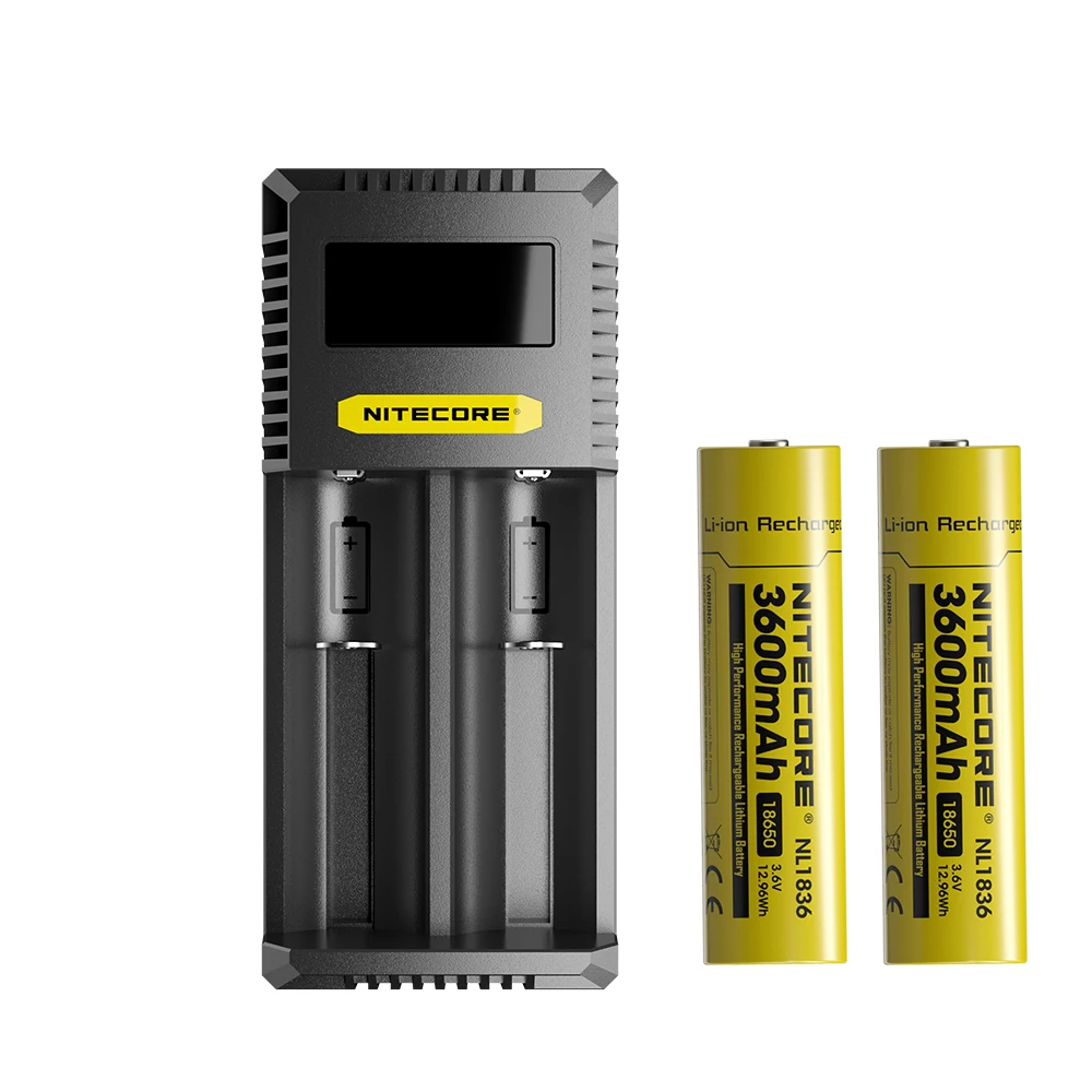 NITECORE NEW I2 battery Charger NITECORE NL1836 18650 3600mAh 3.6V 3A  High-performance Li-ion Rechargeable Li Battery