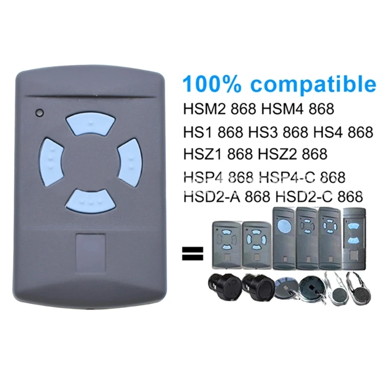 868MHz 차고 문 오프너 플라스틱 원격 제어 도어 원격 보안 액세스 Q84D