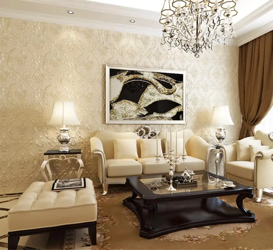 European Wallpaper Store VLIESOVÁ TAPETA DAMAŠKOVÝ STYL Barva W77035