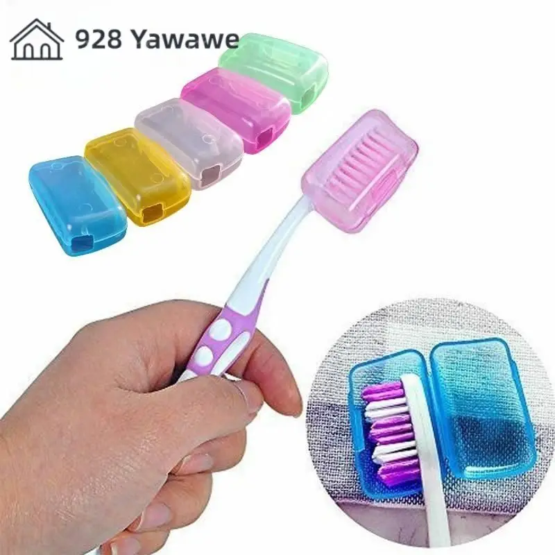 5Pcs/set Toothbrush Head Cover Case Cap Portable Travel Hike Camping Brush Cleaner Protect Teethbrush Storage Organizer Bathroom toothbrush covers,toothbrush case,toothbrush storage box
