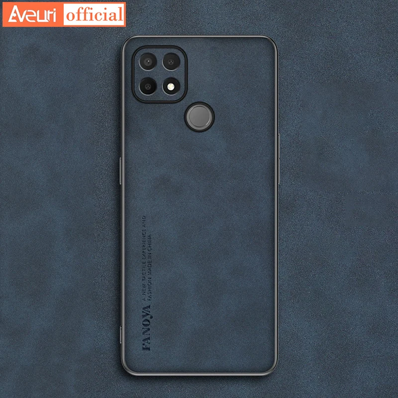 Per OPPO A15S Coque Custodia in pelle PU di lusso per OPPO A15 A15S Cover posteriore opaca in silicone antiurto protezione completa del telefono_voghion.com