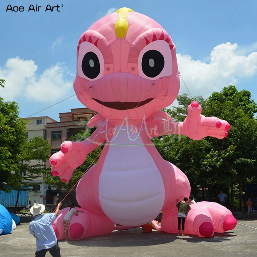 Entertaining 4mH Inflatable Dinosaur Cartoon Mascot For Outdoor Party Event Exhibition/Advertising Made By Ace Air Art 2