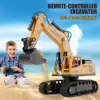 New 2.4G Remote Control Excavator Dump Truck RC Model Car Toy Professional Alloy Plastic Simulation Construction Vehicle for Kid 1