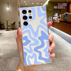 Striped Pattern Soft Transparent TPU Phone Case - SamsungS23 Ultra (Style 1)