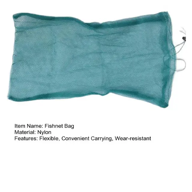 Borsa Rete Pesca Dingbear - Nylon Spesso, Maglia Fine 0.3cm, Pieghevole, Per Pesci E Crostacei - Foto 2