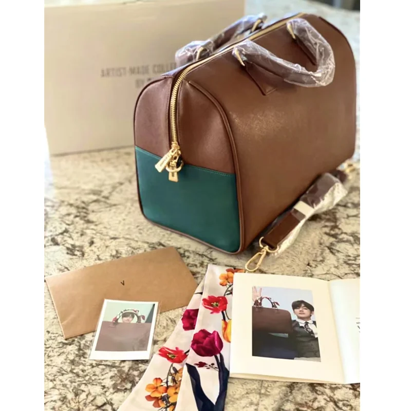 Kpop Bangtan Boys V Design Mute Boston Bag Messenger Bag With Silk Scarf -  AliExpress