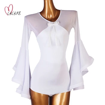 Tops Leotard Bodysuit for Standard Ballroom Dance Dress Competition Adult Modern Waltz Flamenco Costume Woman Clothing D1022