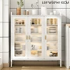 Modern Metal Kitchen Cabinet Household Dust-proof Kitchen Cabinets with Door Multi-functional Small Appliance Storage Cabinet 6