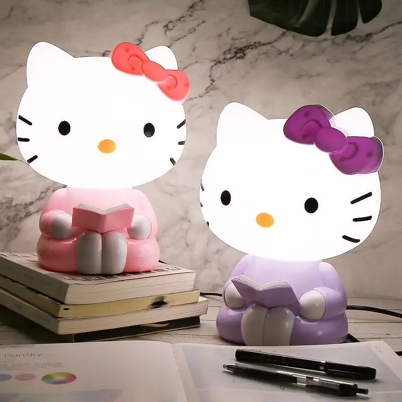 

Sanrios Hellokittys маленькая настольная лампа мультяшная спальня прикроватная лампа Милая Детская спальня Ночная лампа аниме девушка подарок