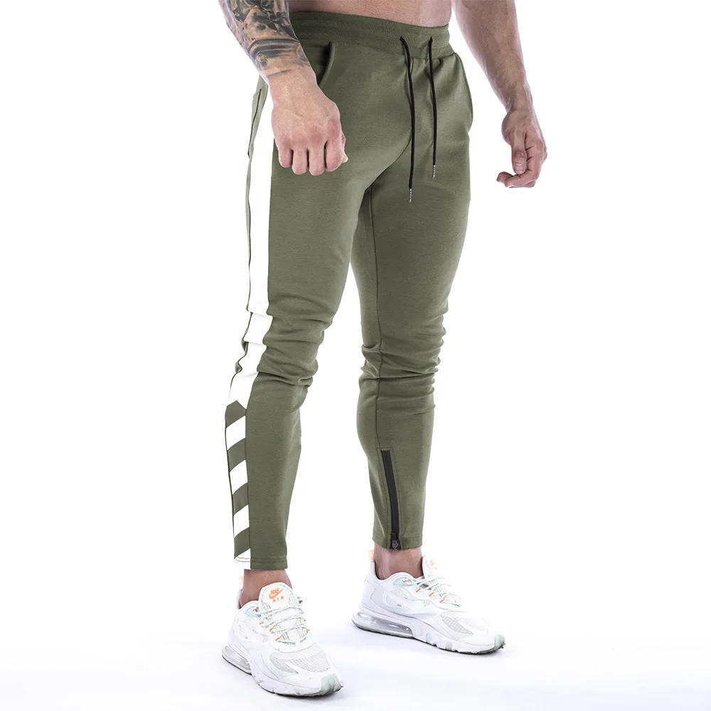 Muscle fitness pants casual sports running training leggings sweatpants trousers men clothing