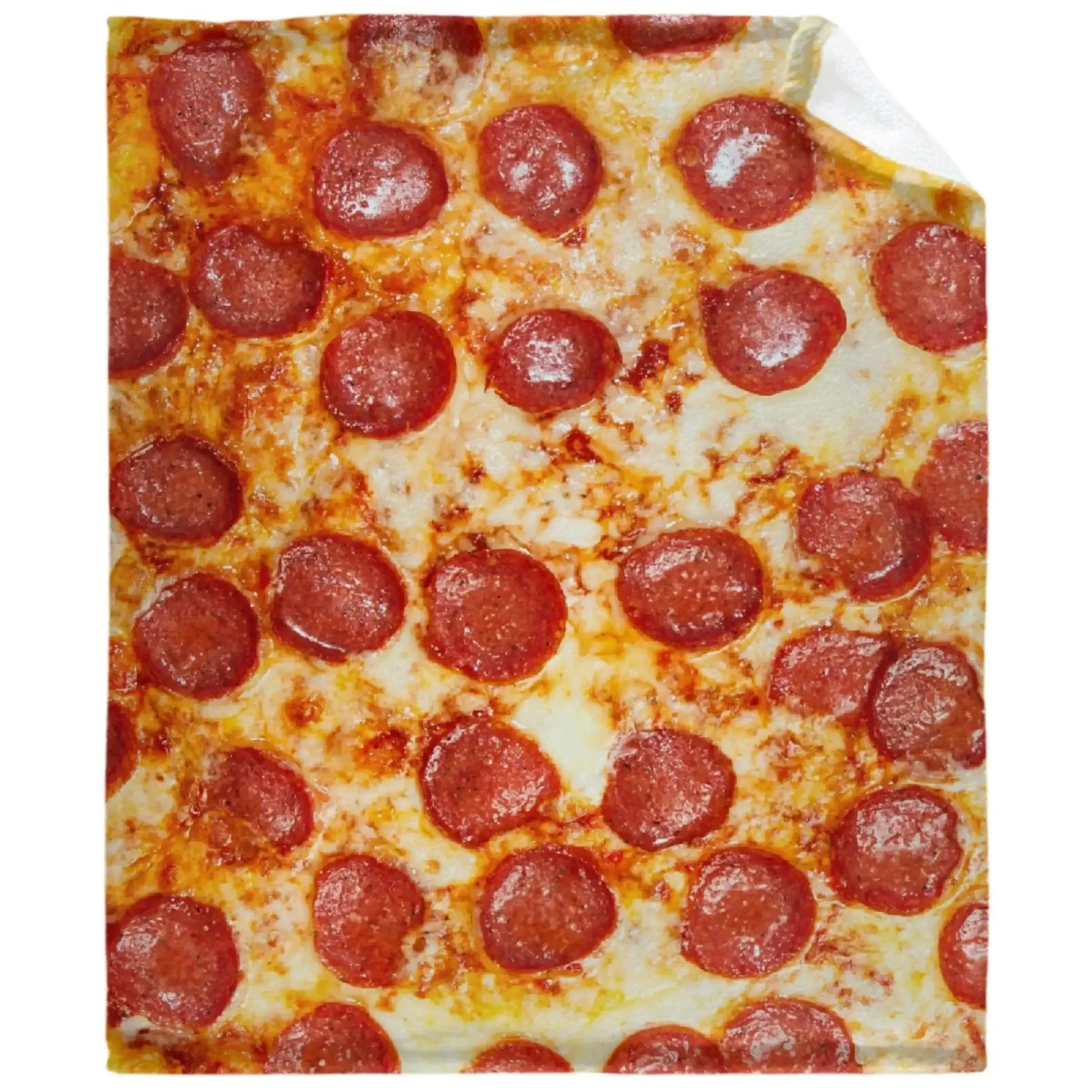 thumbnail image 1 of Manta de comida gourmet de pizza, suave y esponjosa, cálida, de franela de felpa, personalizada, para cama, colcha, para el hogar, viajes, camping, 1 of 4