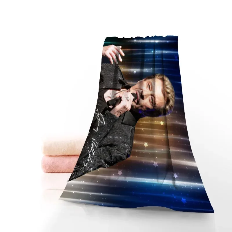 Custom Johnny Hallyday Pattern Towel Microfiber Bath Towel Baech Towels Sport Drying Travel Towels 35x35cm 35x75cm 9.29 2