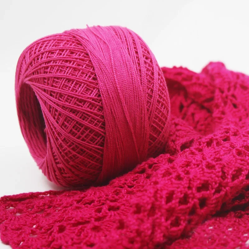 Retail 50g/ball 8# 2ply DIY Colorful Thin Lace Yarn Crochet Yarn 100% Cotton Yarn Hand Knitting Thread Sewing Machine Line JK468 3