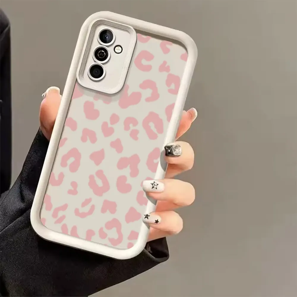 Pink Leopard Pattern Anti-Drop Silicon Phone Case