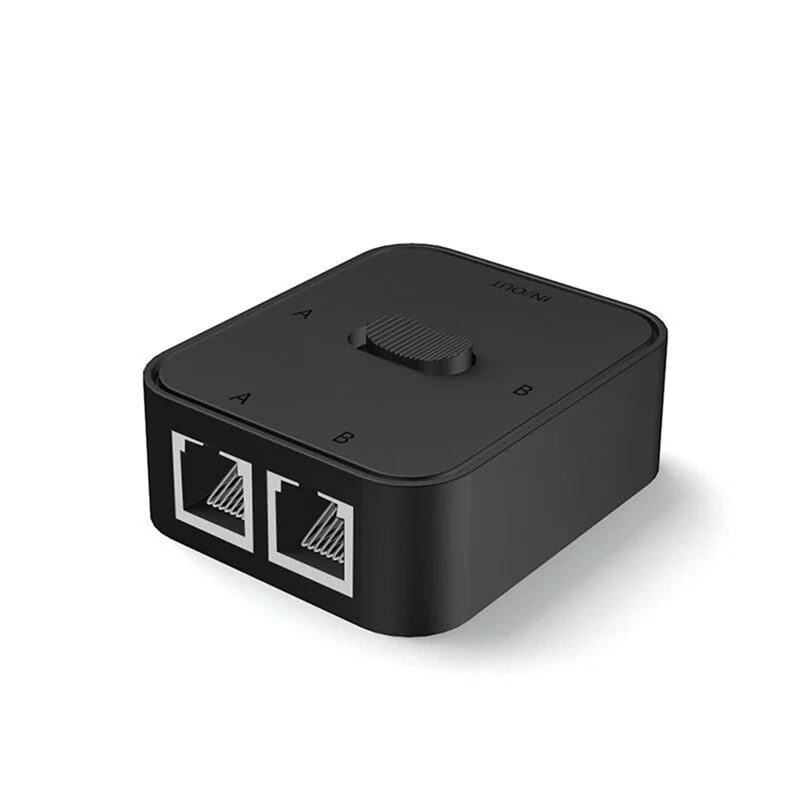 2 Port RJ45 LAN CAT6 Network Switch Selector 1000Mbps 2 in 1 Out/1 in 2 Out Internal External Network Switcher Splitter