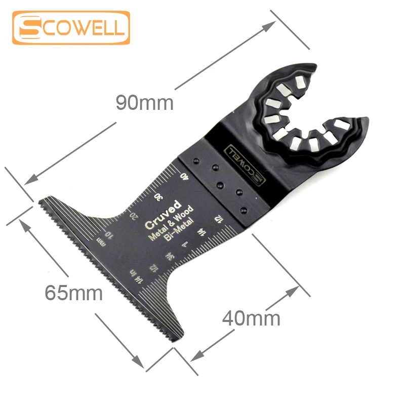 Starlock Plus 기계용 바이메탈 멀티 툴 톱날, 플런지 진동 톱날, 나무 못 직소 DIY 도구, 65mm