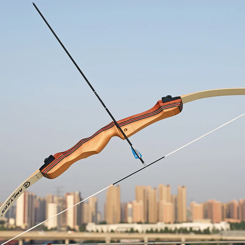 Youth Bow Archery Recurve Bow 10-20lbs Right Hand 48/54Inch Maple Laminate Bow for Adults Begin Training Target Practice 2