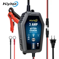Hiyiton 3000mA 6V 12V Smart Battery Charger for Trickle Lithium LiFePO4 Lead-Acid Batteries Automatic Car Motorcycle Charger