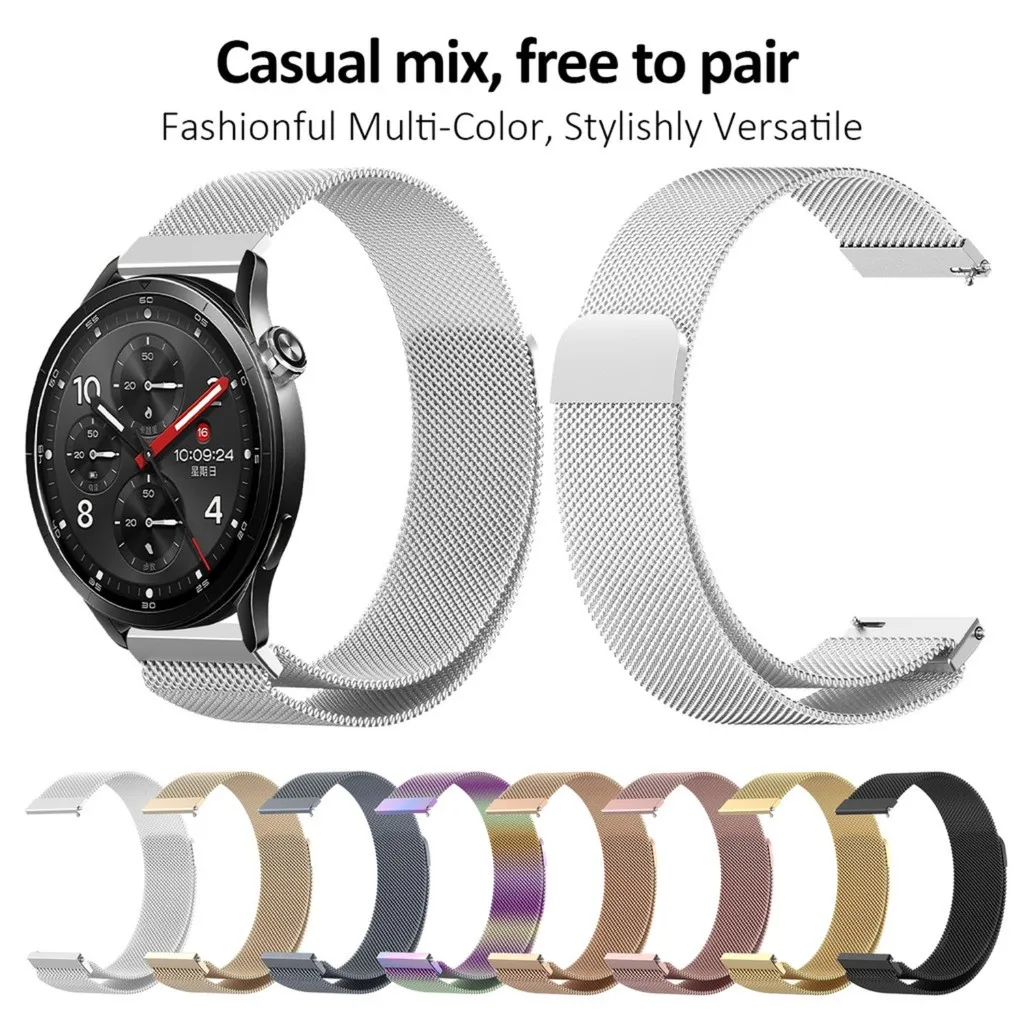 Stainless Steel Milanese Loop Magnetic Mesh Bracelet Band, Breathable Replacement Wristband
