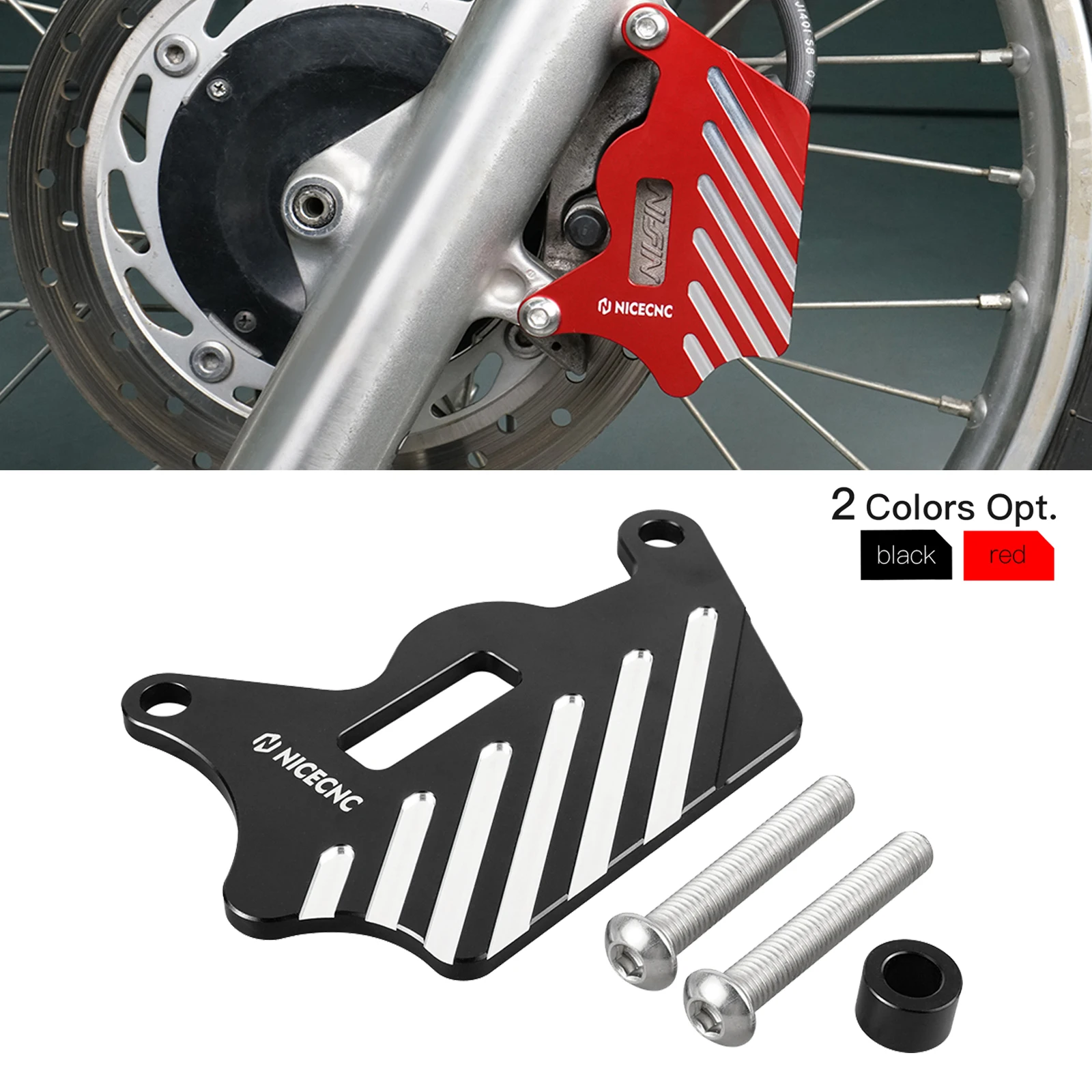 NICECNC Für Honda 1993-2024 XR650L Motorrad Vorderradbremssattel Schutzabdeckung Schutz XR 650L 650L 2023 2022 2021 2020 2019