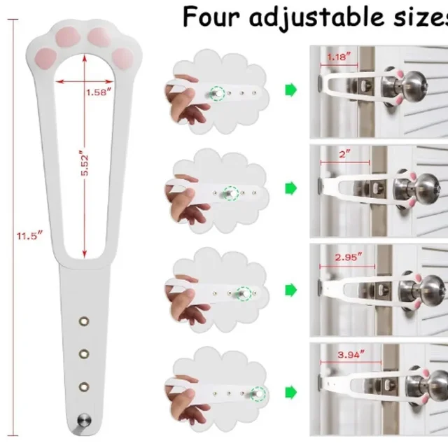 Cat Door Holder Latch Adjustable Dog Door Stopper Elastic Gate Lock Flex Latch Strap Keep Dog Out From Entering Pet Gate Supply 6