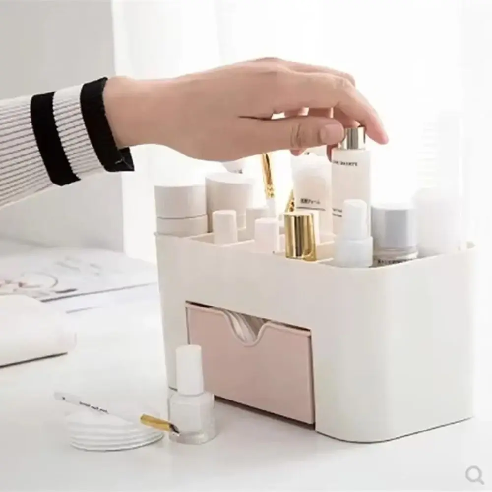 Double Layer Makeup Organizers. - pink 4