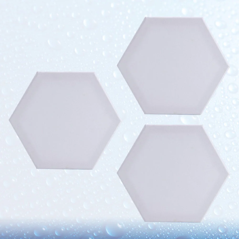 White Paint Hexagon Panel Artist Canvas Boards Oil Painting DIY Panels 3 Pcs