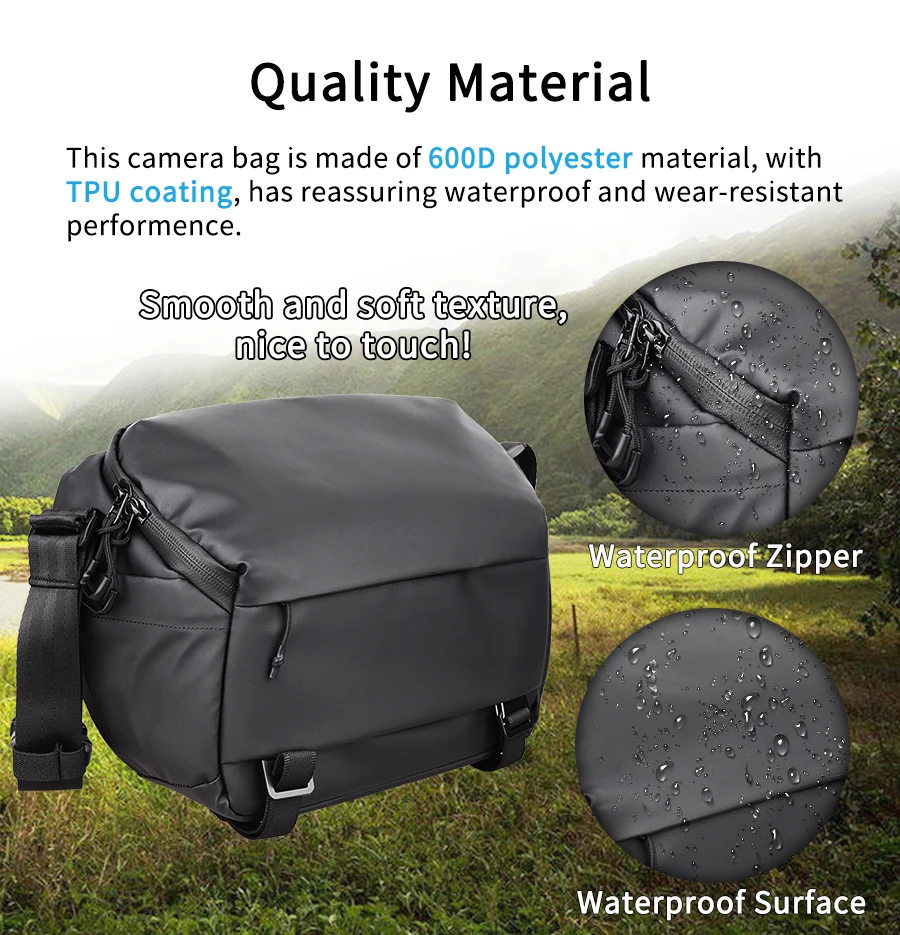 CB0611/CB0612 Waterproof Camera Bag Case Crossbody for DSLR SLR Mirrorless Camer