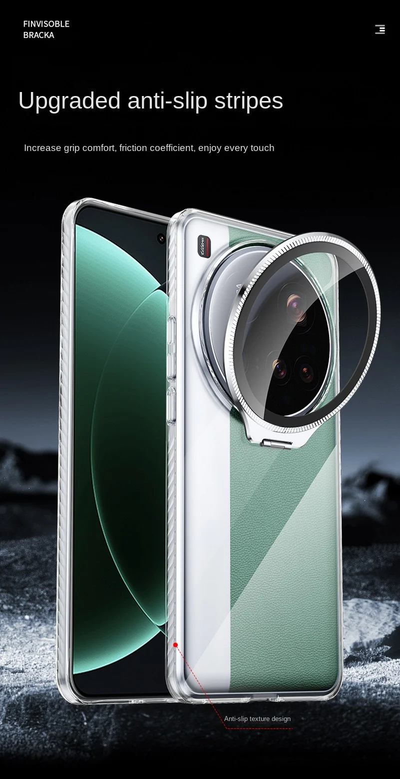 Transparent Anti-Yellowing Metal Lens Tempered Glass Phone Case