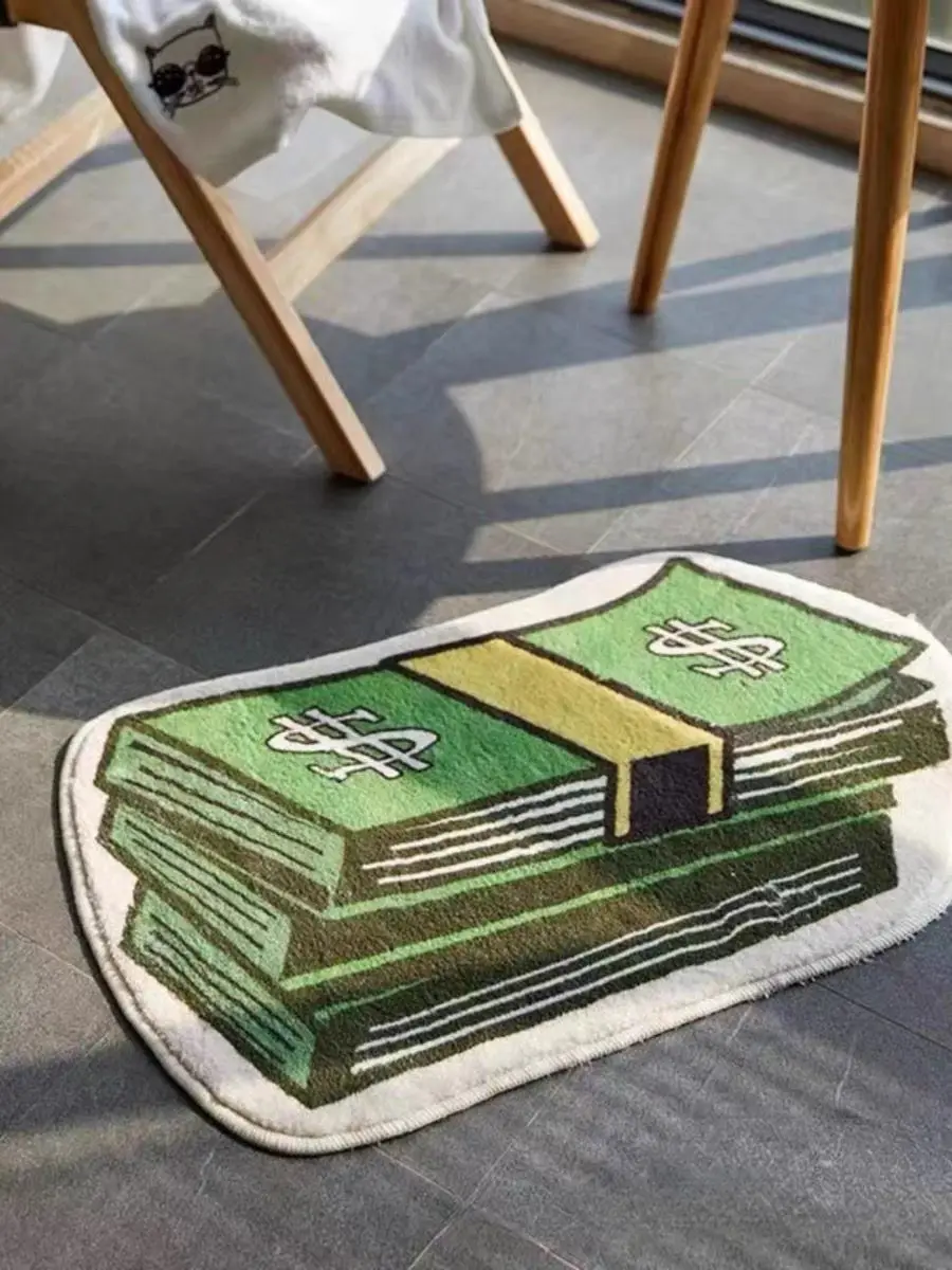 크리 에이 티브 코인 카펫, 침실 및 거실 담요, 실내 바닥 매트, 욕실 흡수성 미끄럼 방지 매트, 가정 장식-Freehip.co.kr