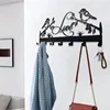 metal key holder wall hook organizer door entryway hallway kitchen wall decor rack 7 hooks Sweet couple love birds design hooks 4