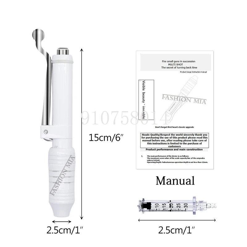 0.3ml White Hyaluronic Acid Pen Massage Atomizer for Anti-Wrinkle Rejuvenation Lip Lifting Lip Free Print
