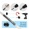 1-37 Pcs Flexible Chimney Sweep Set 12-50 Feet for Flue Sweeping Brush & Rod Kit Soot Cleaning Rods Nylon Brush Cleaning Tool 4