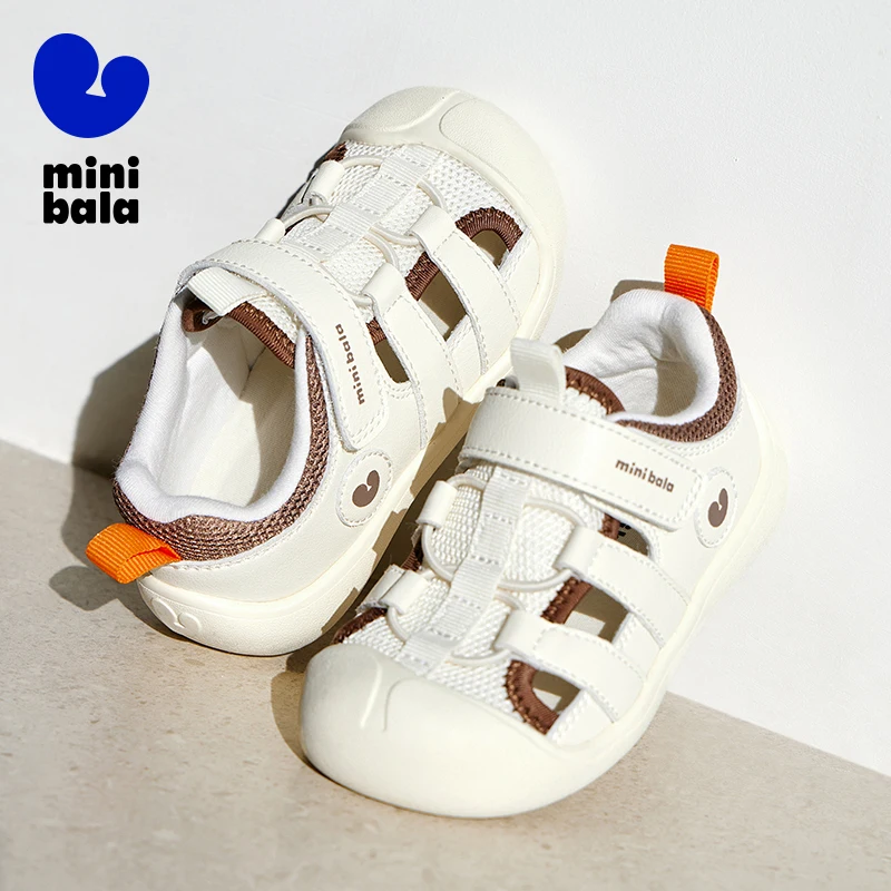 Mini Bala Sandals Boys and Girls Breathable Non-Slip Anti-Fall Antibacterial Walking Shoes Summer for First Steps