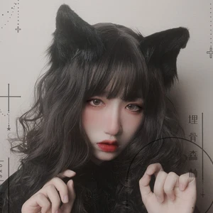 Cat Ears Anime Lolita Hair Accessories Ears Cosplay Kawaii Wig Gothic Headdress lolita Accessories  cat ears head band