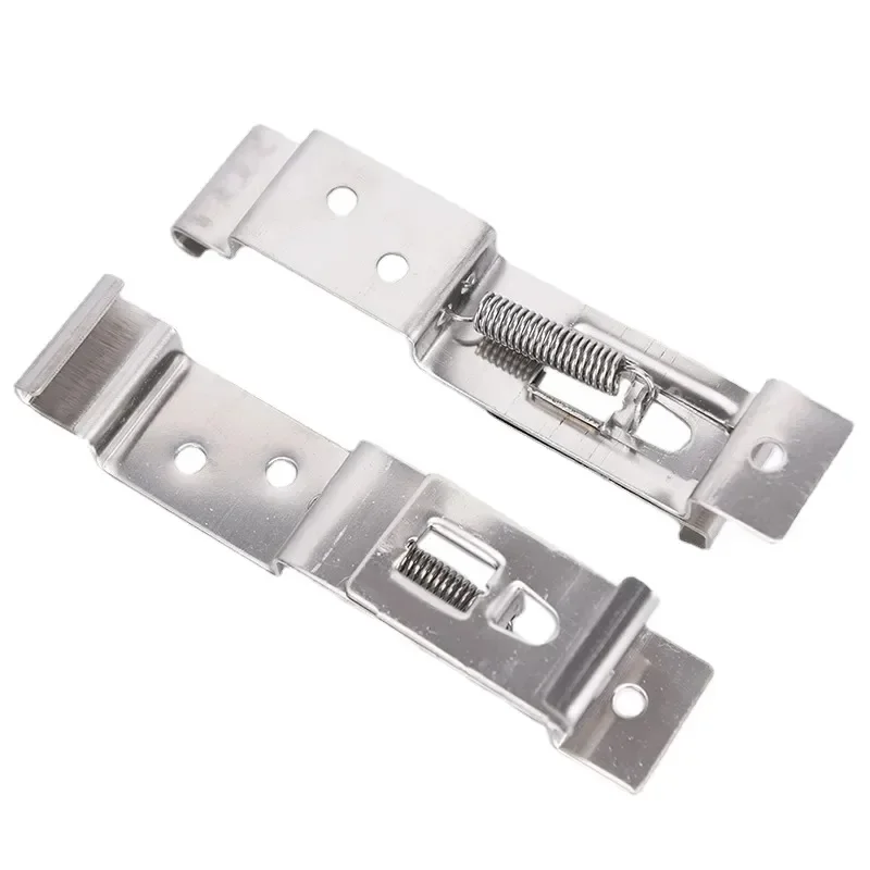 Stainless Steel Bracket Cars Frame Holder Clamps Car License Plate Spring Loaded Plate Holder Trailer Number Clips 2Pcs